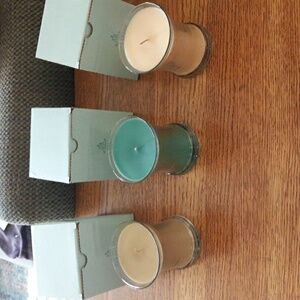 Partylite bundle (3) Trumpet candles 6.7 oz vanilla blue tamarind persimmon & pe